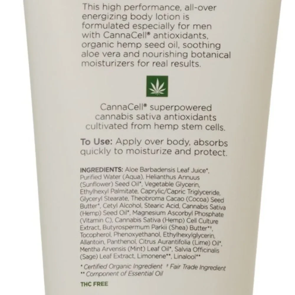 ANDLOU Naturals Men’s Body Face Hands Energizing Conditioning Lotion